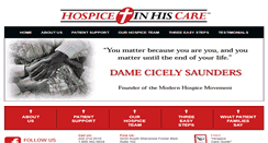Desktop Screenshot of hospiceinhiscare.com