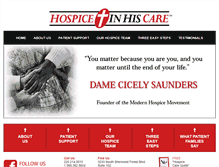 Tablet Screenshot of hospiceinhiscare.com